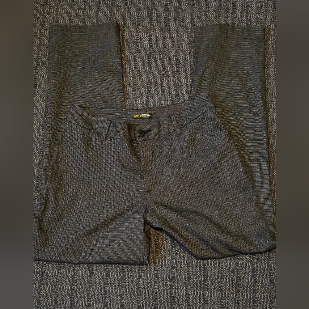 Guc Levi Relaxed Straight Fit Trouser In Black& Gray Sz 10 Md. Wrinkle Free.